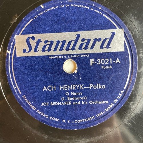 10" 78 RPM-Joe Bednarek-Ach Henryk Polka/Pivo Pivo/Standard F-3021