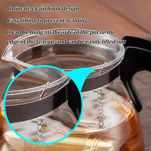 2 Stück Teesieb Edelstahlfilter für Losen Tee mit Deckel Feinmaschiger Filter DE - Bild 6 von 12