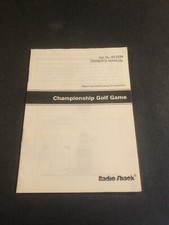 radio shack championship golf manual