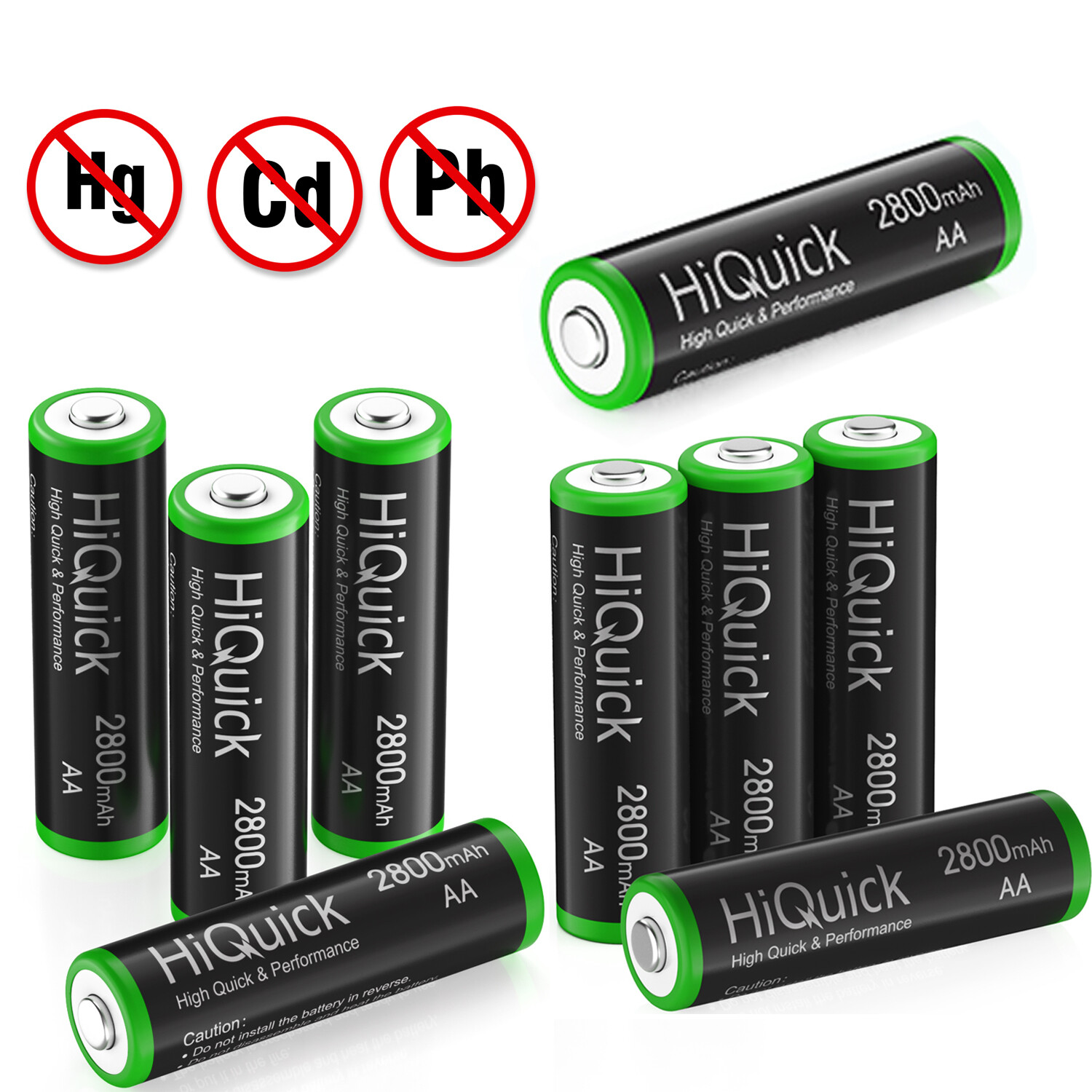 AA Rechargeable Batteries NIMH 2800mAh 1.2v Garden Solar Light LED +BOX-image