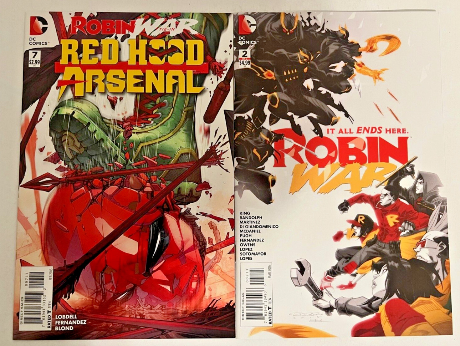 Robin War 2, Robin War Red Hood Arsenal 7 lot of 2 books
