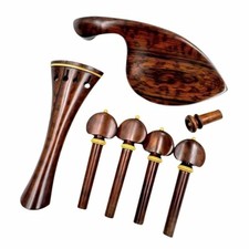 Snakewood 4/4 Violin part Pegs Tailpiece Chin Rest Endpin Complete set