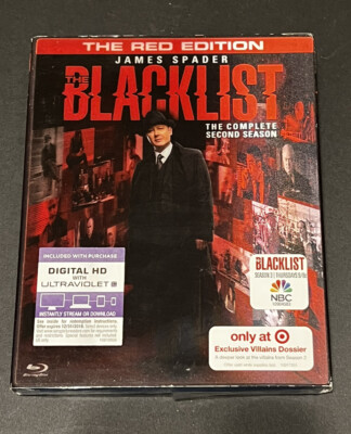 Blacklist Complete Second Season The Red Edition Blu-ray Lenticular Slip NEW