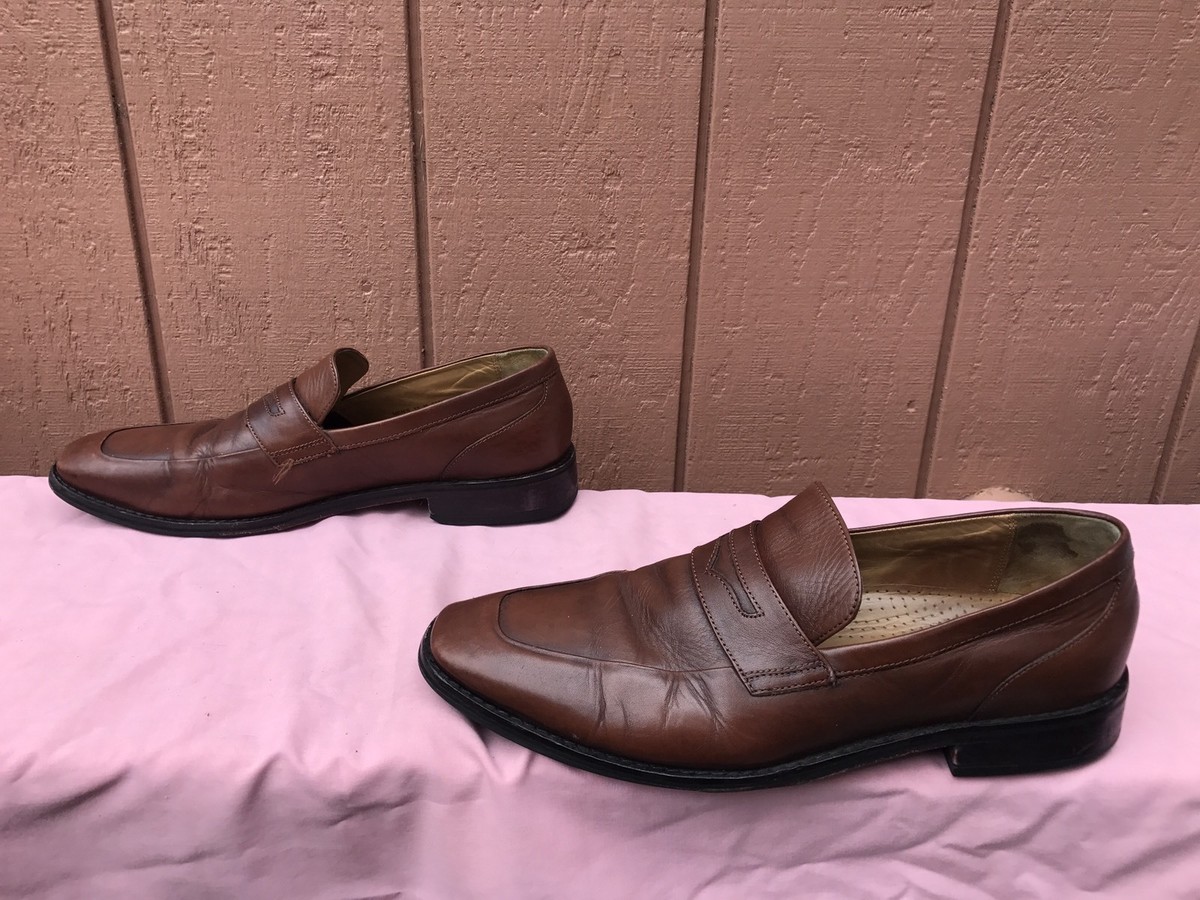 Cole Haan Leather Penny Loafers Brown Men’s 13W Comfort Slip On Dress Shoes EUC EUC Cole Haan Slip On Penny Loafers Brown Leather Men main image 3