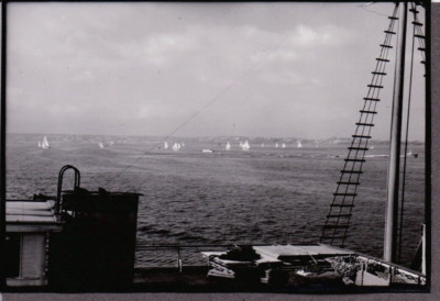 VINTAGE PHOTOGRAPH HARBOR BAY BOATS SAILBOATS SAILING SAN DIEGO CALIFORNIA PHOTO