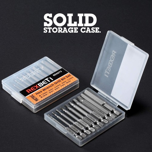 20 Piece Hex Head Allen Wrench Screwdriver Bit Set SAE Metric 1/4 Inch Hex Shank - 第 5/7 張圖片