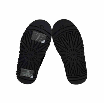 UGG WOMEN TAZZ UGG BRAID BLACK SUEDE PLATFORM SHOES US 8 / EU 39