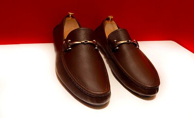 $949.00 !! GUCCI MEN RARE FIND LUXURY BROWN LEATHER SHOES  display picture 3