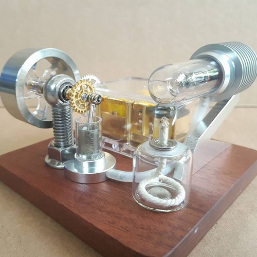 Vintage Hot Air Stirling Engine Music Box Antique Toy Collection Desk Gift - Picture 7 of 16