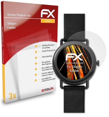 atFoliX 3x Screen Protection Film for Skagen Falster matt\u0026shockproof | eBay