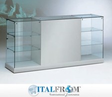 Vetrina banco vetrinetta showcase espositore arredo negozio leather 183x46x90h