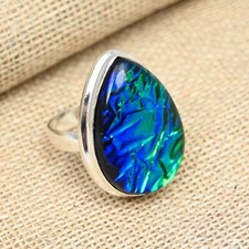 Green Triplet Opal Gemstone Handmade 925 Sterling Silver Ring Jewelry
