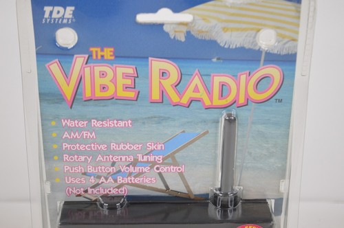 Radio AM/FM resistente al agua The Vibe de colección recubrimiento de goma negra sistemas TDE 2001 - Imagen 2 de 6