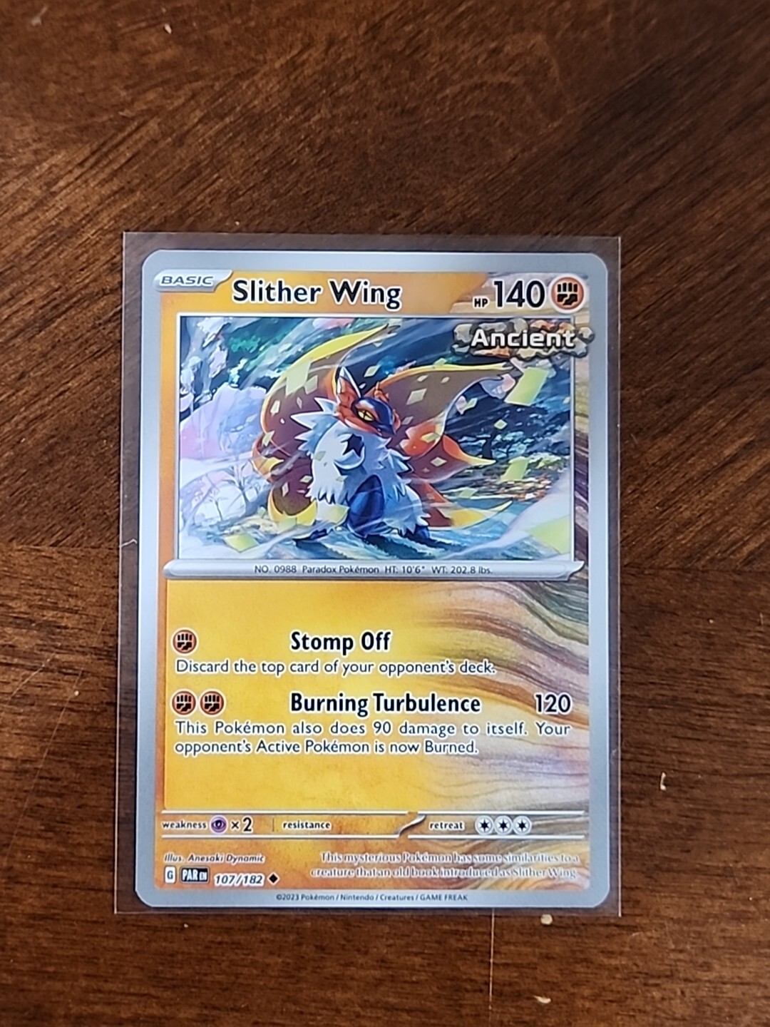 Slither Wing 107/182 NM - Paradox Rift Pokemon Card