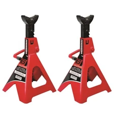 Jack Stand 6-Ton Capacity Steel Red 23.500" Ext. Height 15.500" Collapsed Height