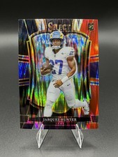 2025 Panini Select - Premier Level Jarquez Hunter #119 Black & Red Shock...