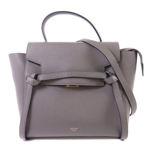 MHY さま CELINE ベルトバッグ pico グレー CELINE Belt Bag Pico Handbag Shoulder Leather Grey 194263 | eLADY