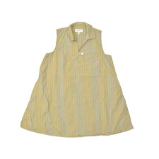 Banana Republic Women Sleeveless Striped Cotton Shirtdress Popover Mini Size M