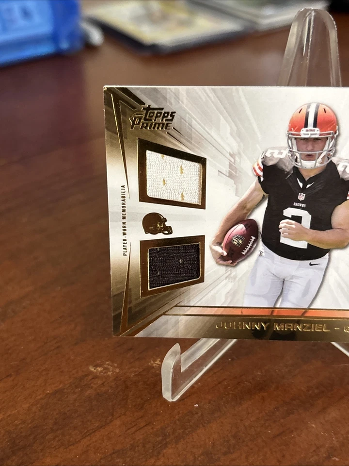 Parche Topps Prime Quad Relics Johnny Manziel 2014 #QR-JM/75 MEM, RC SP Foto 3 de 4