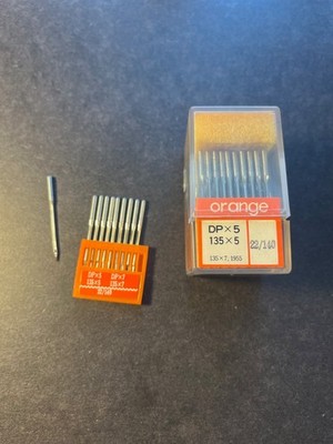 (10)-ORANGE Sewing Machine Needles*DPx5*DPx7*135x5*135x7*Size:22/140