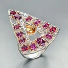 Handmade Natural Citrine Ring 925 Sterling Silver Size 7 /R454574