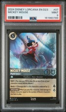 2024 Disney Lorcana 07/D23 Mickey Mouse Playful Sorcerer Promo PSA 9