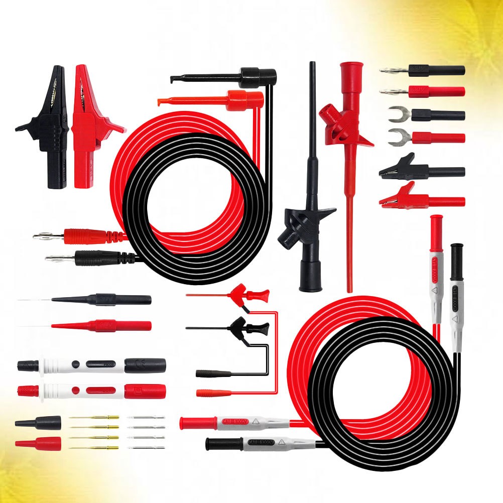 Electrical Test Tool Kit Red Multimeter Accessories with Test Probe Plug