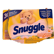Snuggle Summer Showers Fabric Softener Laundry Dryer Sheets 73 Count