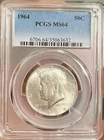 1964 P PCGS MS64 Kennedy Half Dollar. 90% Silver! First Year of Issue! 🪙🔥