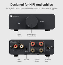 Fosi Audio V3 300W Class D Stereo Power Amplifier, TPA3255 Chip HiFi Audio