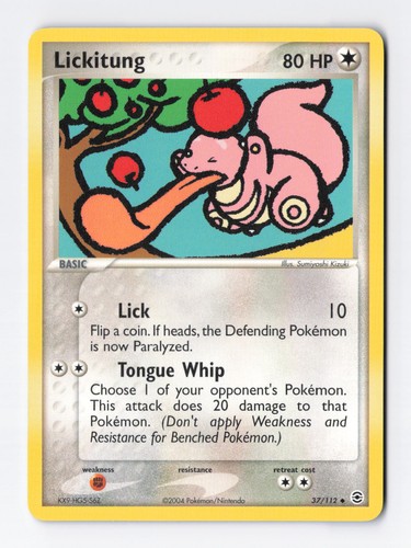 Lickitung 37/112 Regular Uncommon Feuerrot & Blattgrün Pokemon TCG Karte NM