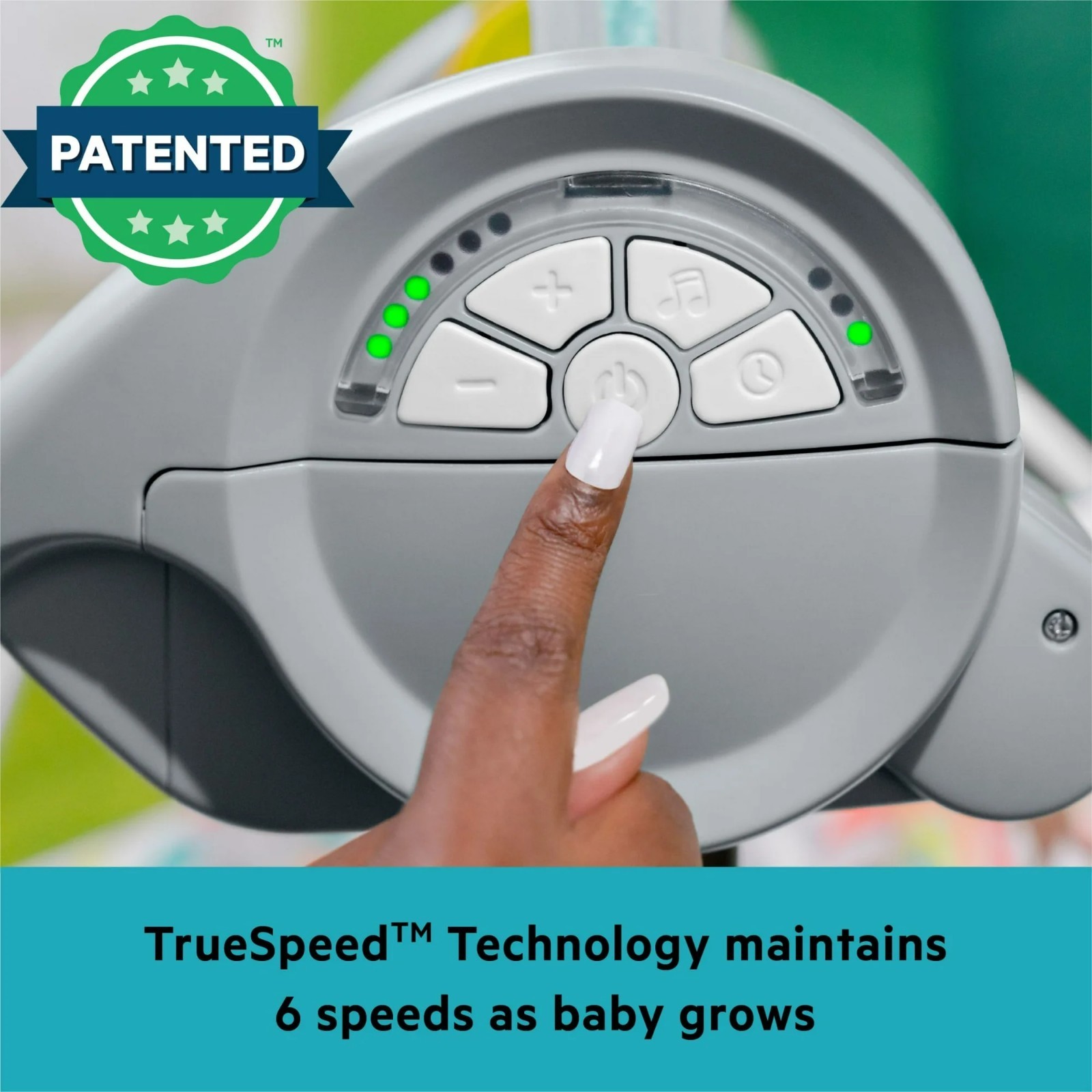 Bright Starts Playful Paradise Portable Compact Baby Swing with Toys, Unisex, Ne