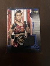 2025 Topps UFC Knockout Knockout Relics Zhang Weili #KOR-ZW Blue Serial /50
