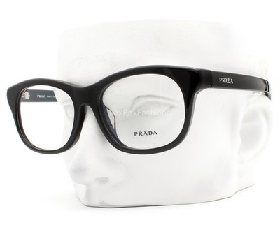 Prada Eyeglasses Glasses VPR C13F 16K-1O1 Polished Black 54-16-140 with Case
