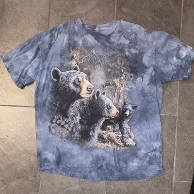 The Mountain Tie-Dye Bear Graphic Crew Neck Short Sleeve T-Shirt Men XL