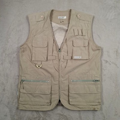 Trespass Weste Herren Large Beige Utility Angeln Wandern Weste Safari