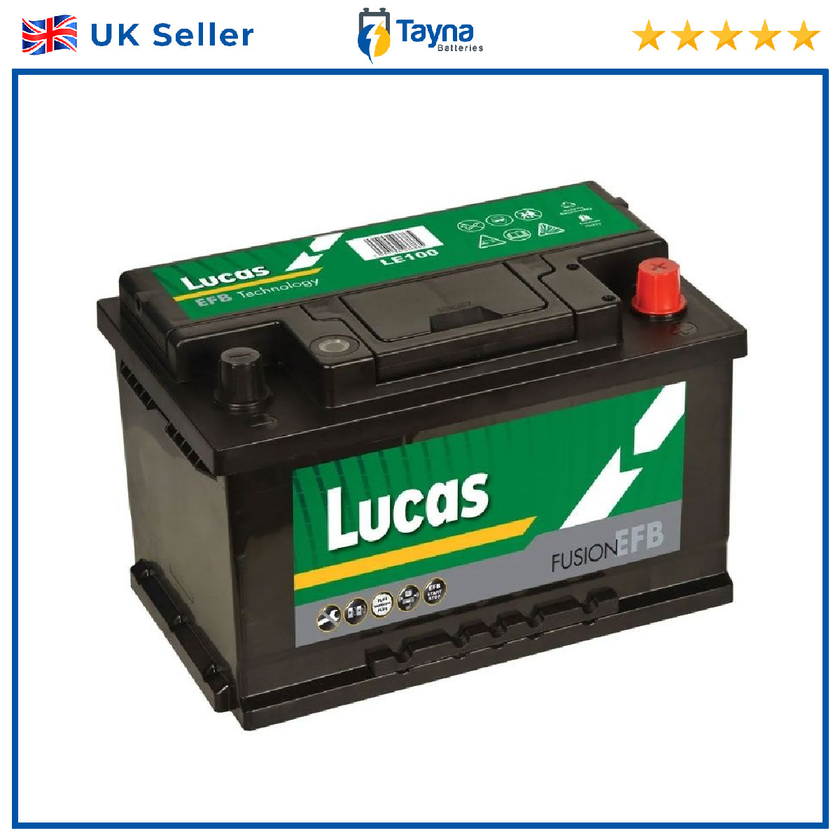 LE100 Lucas EFB Start Stop Car Battery 12V 65Ah