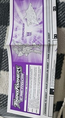 Transformers Energon Starscream Instruction Booklet Only Mint 2004 Free S/H