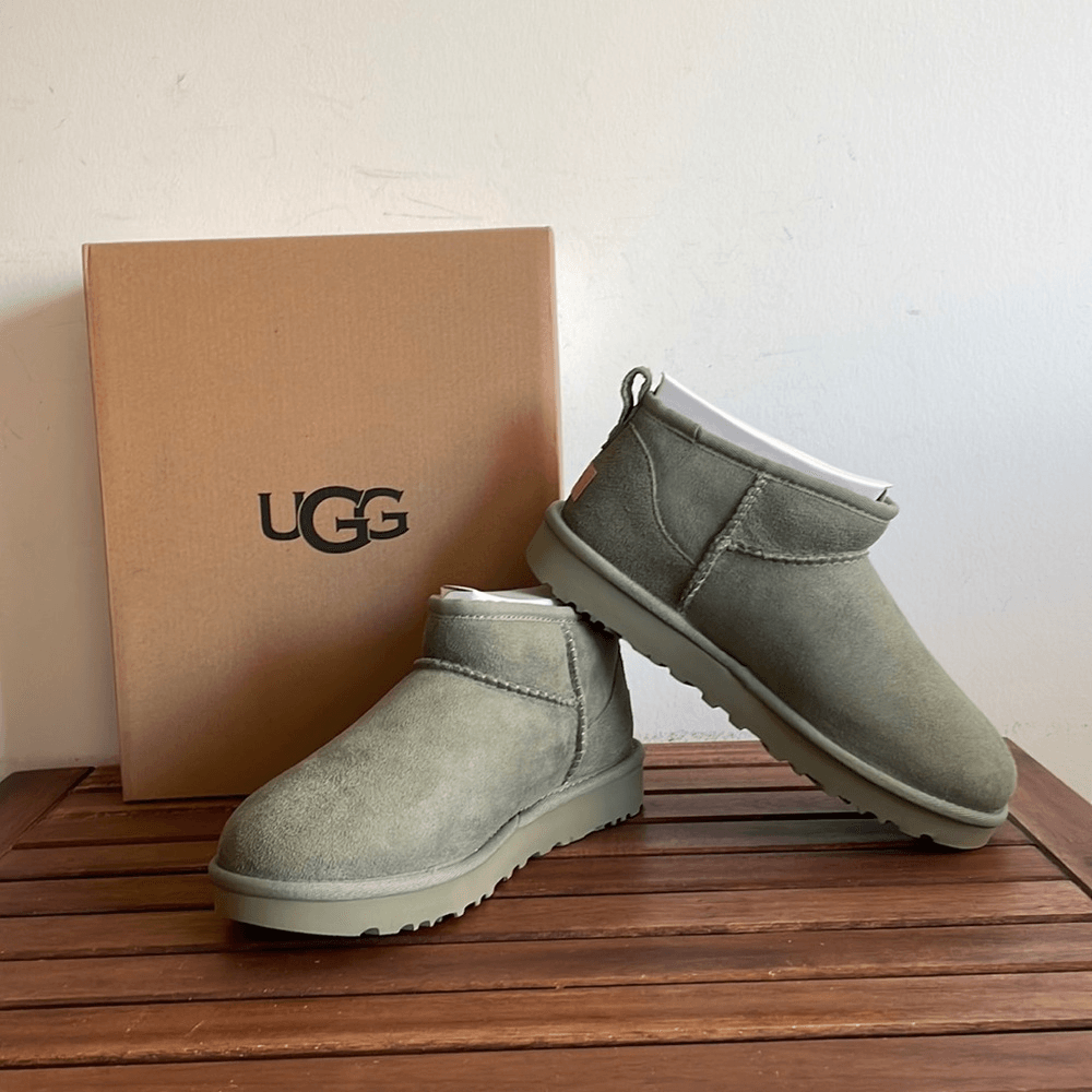 UGG Classic Ultra Mini Booties in Shaded Clover Women Size 6 UK 4 EU 37