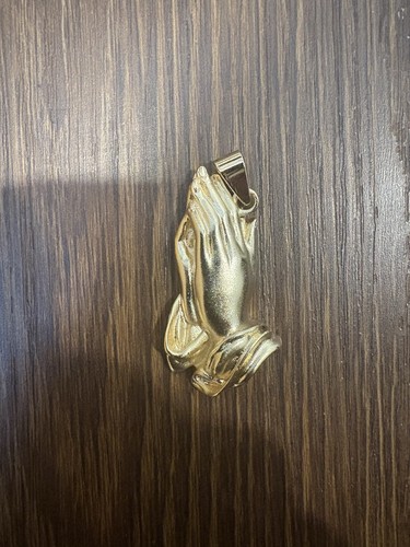 Gold Plated Praying Hands Pendant