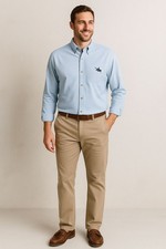Guy Harvey Classic Collection Men's Green Check Button-Down Shirt — listing 2