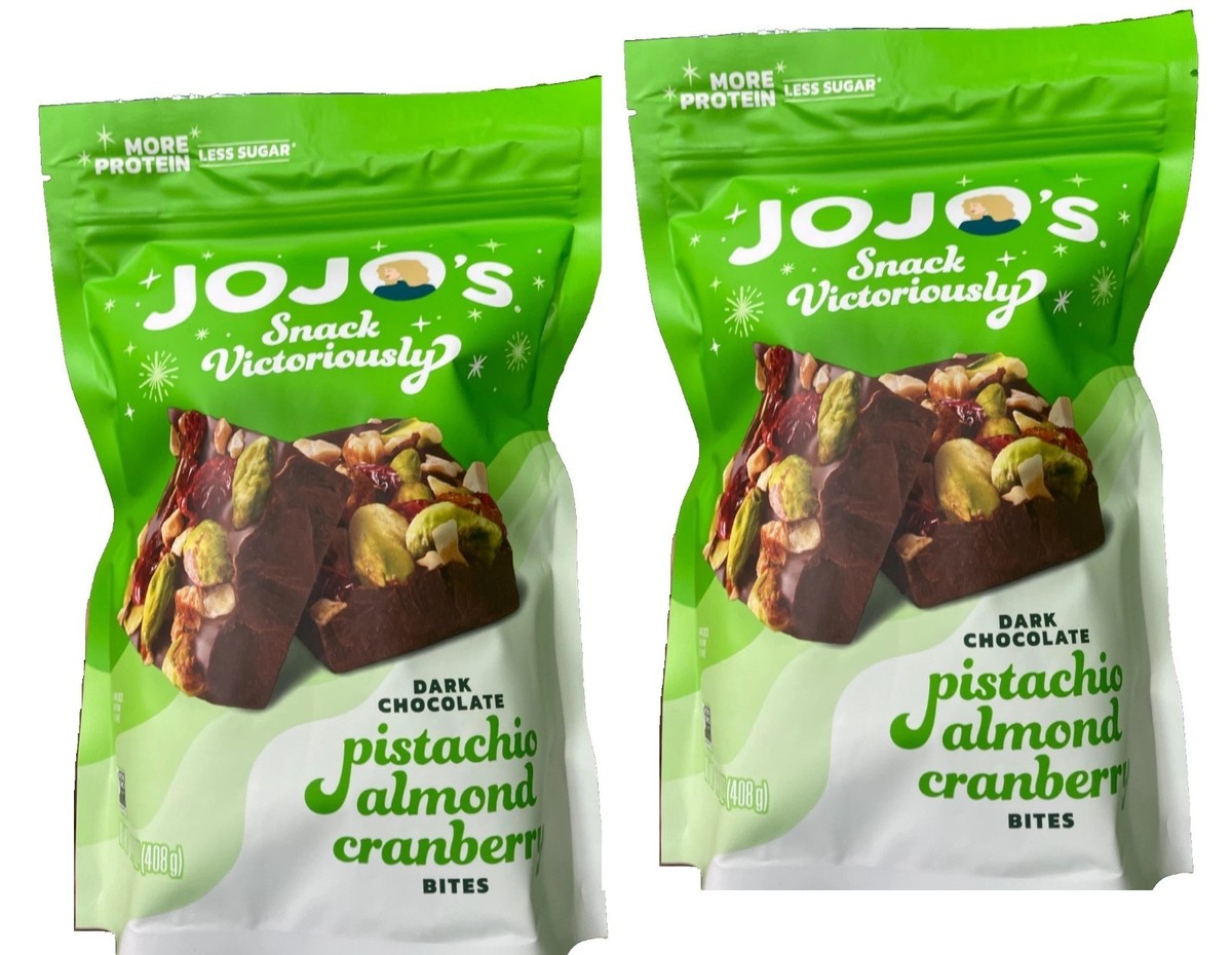 2-PACK JOJO's Snack Victoriously Dark Cocoa Pistachio Almond