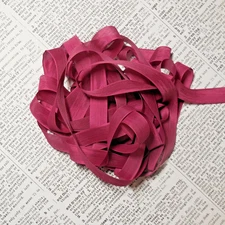 Vintage Seam Binding Ribbon 5 Yds Magenta Woven Edge Rayon Sewing Trim Crafts