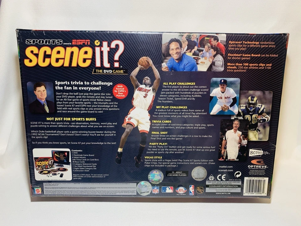 Vintage Scene It? Sports Powered by ESPN The Sports Trivia DVD Game 2005 *NOS* - Image 2 of 4