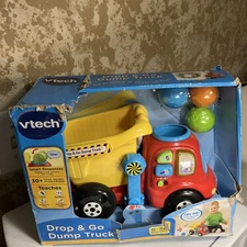 Vtech Drop & Go Dump Truck New In Damaged Box Makes Noise