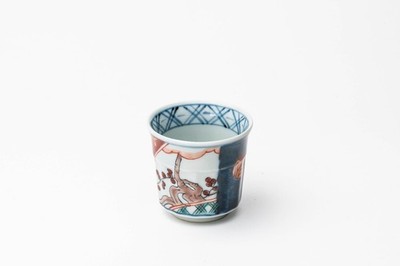 Arita Ware Old Imari Facettierte Sake Tasse Mentori Miyake Ofen Japan