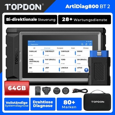 TOPDON AD800 BT 2 Profi KFZ OBD2 Diagnosegerät Auto Scanner ALLE SYSTEM 28+Reset