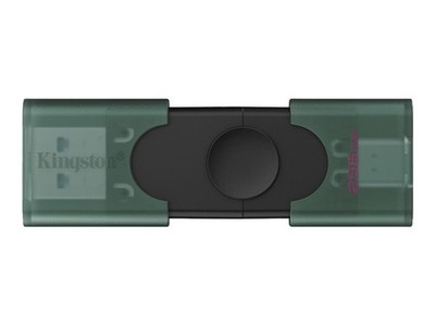 Kingston DataTraveler Duo 256 GB, USB-Stick grün/schwarz, USB-A, USB-C