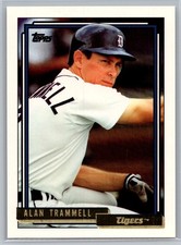 #120 Alan Trammell 1992 Topps Detroit Tigers