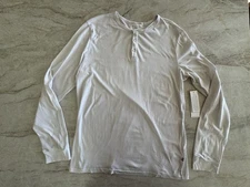 Sol Angeles Essential Henley Ecru Size M Mens BNWT